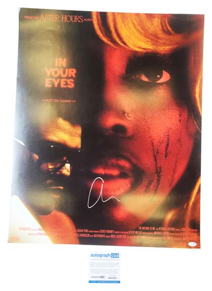 The Weeknd Autographed In Your Eyes 24x30 Photo Poster ACOA