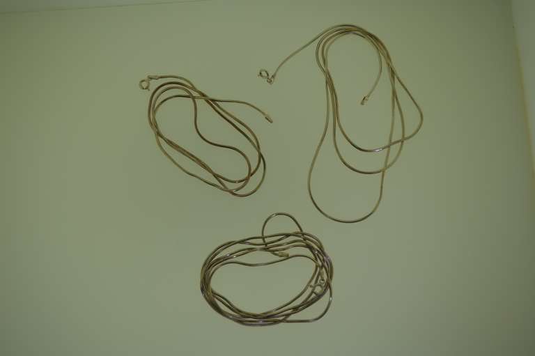 Italian Sterling Silver Milor Snake Chain Lot
