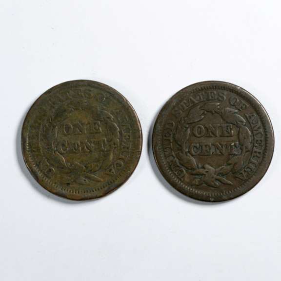 1844 & 1845 Large Cents