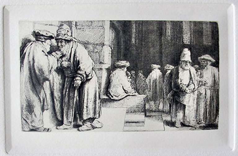 Rembrandt, Jews in the Synagogue