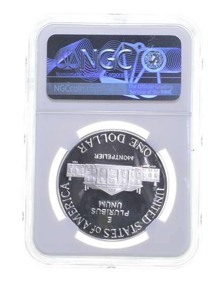 PF70 UCAM 1993-S James Madison Commemorative Silver Dollar Graded NGC