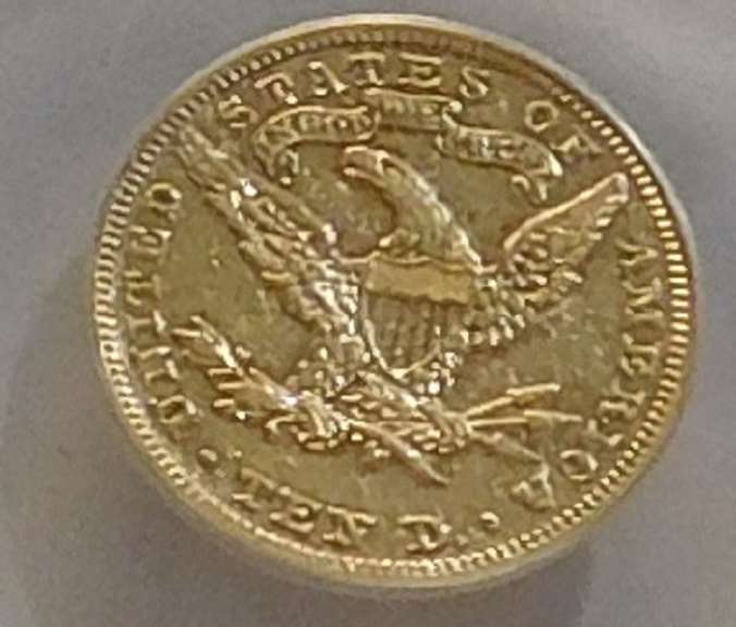 1894 GOLD $10 Lib ANACS AU-50 Det