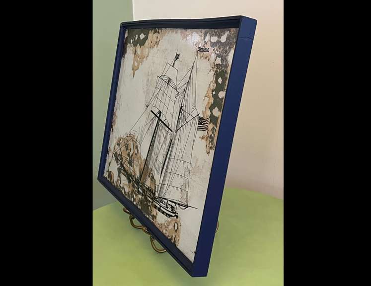 Original Artwork by Stephen Wakefield :The Pride of Baltimore's Last Voyage Through Storms 3