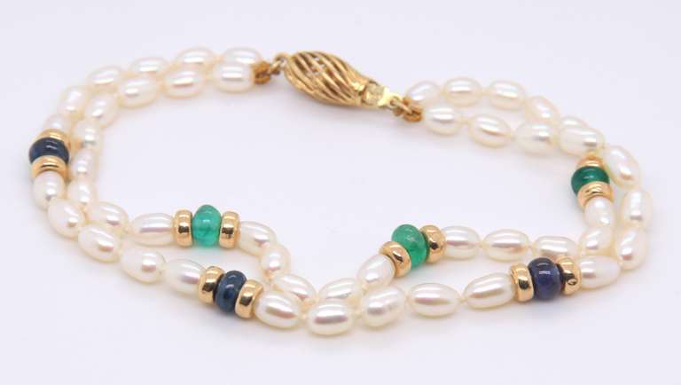 2 Row Pearl Bracelet