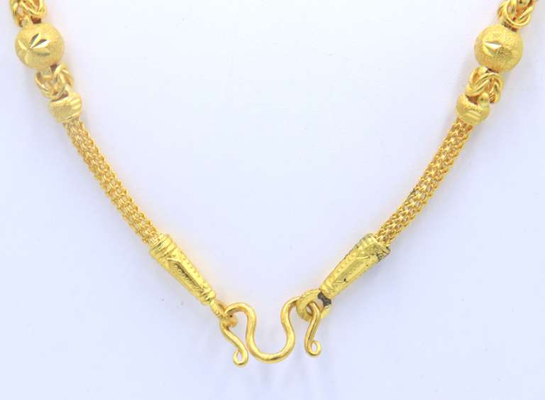 Set of 22kt Indian Gold Necklace and Bracelet