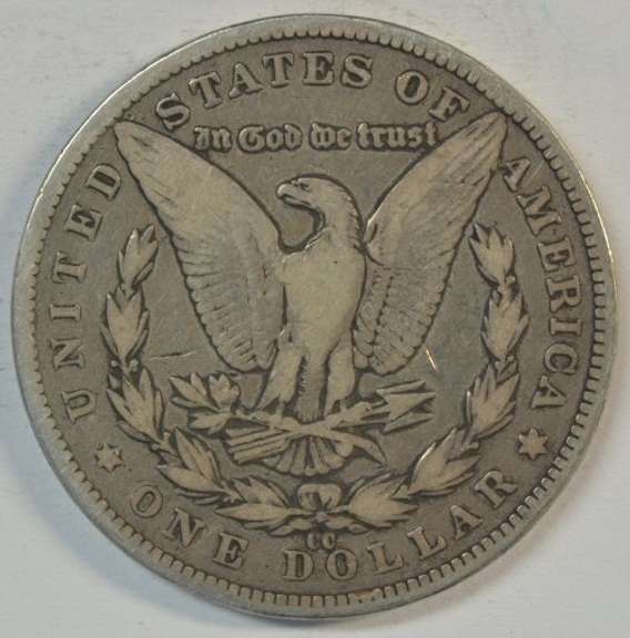 Key date 1891-CC Morgan Silver Dollar. Nice circ