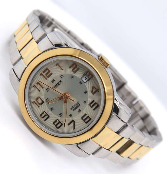 Timex Indiglo Two Tone Stainless Steel Watch