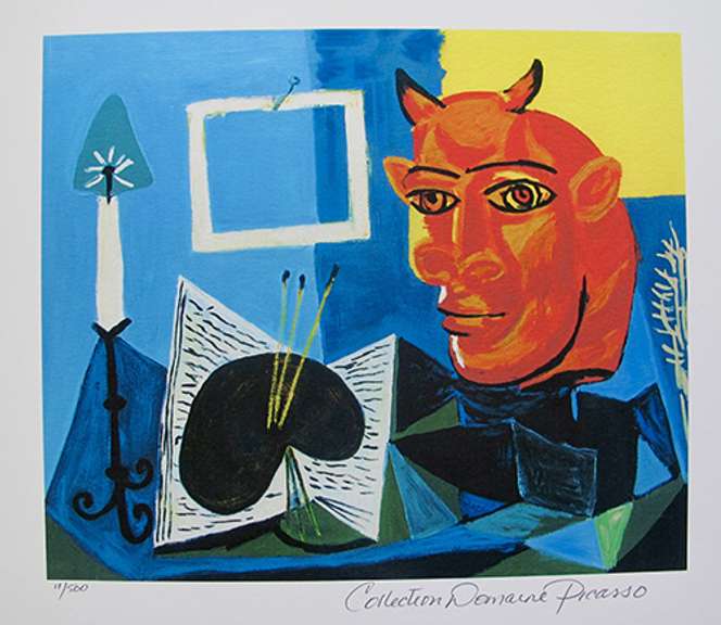 Pablo Picasso, Still Life with Red Headed Minatour
