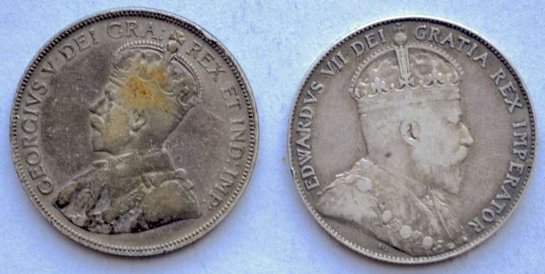 1910 & 1934 Canada Silver Halves