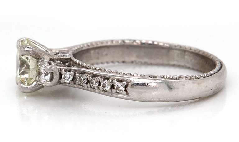 Masterpiece 18kt White gold Round Diamond Engagement Ring