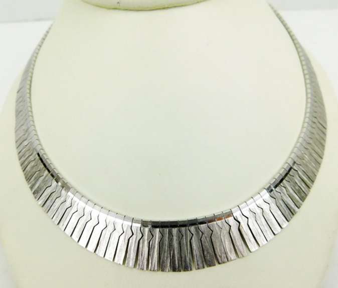 Sleek & Sophisticated Italian Sterling Fringe Neckpiece