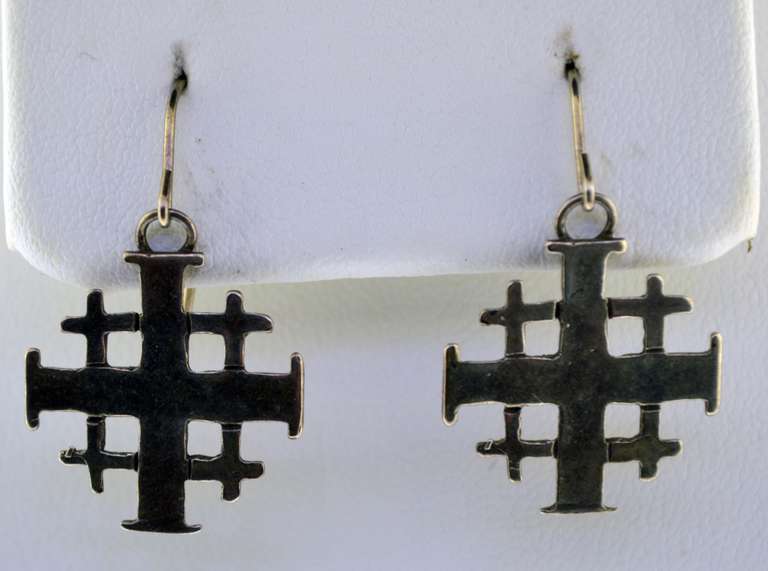 Sterling Silver Cross Drop earrings