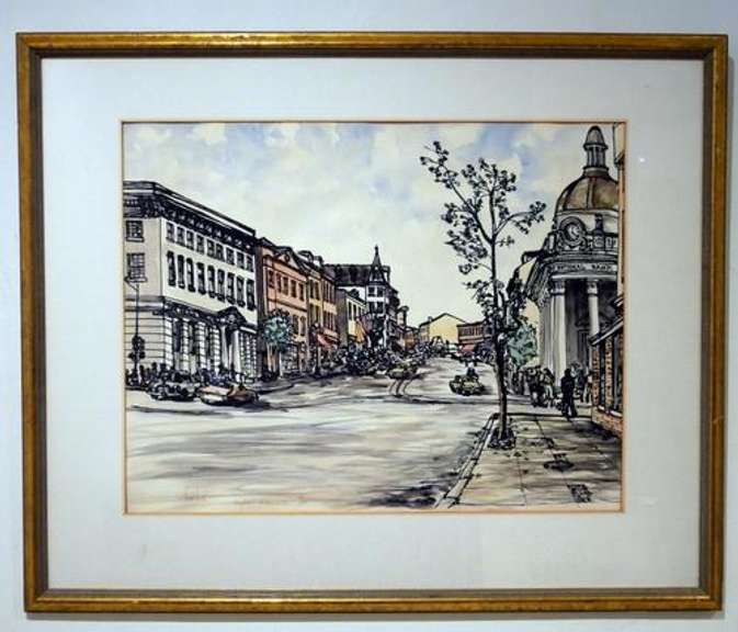 Limited Edition Ink with Watercolor on Paper Lithograph