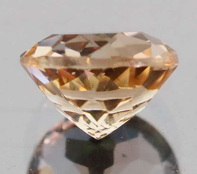 Brilliant champagne 3.67ct Imperial Topaz solitaire