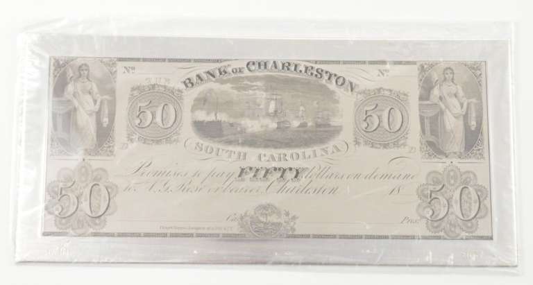 Bank Of Charleston South Carolina Sterling Silver Art Bar - .925 - 151.3 Grams