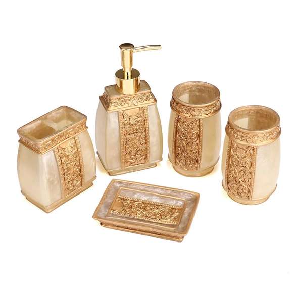 5Pcs Bathroom Accessory Tools Kit Resin