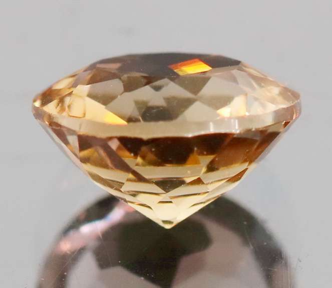 Brilliant champagne 3.23ct Imperial Topaz solitaire