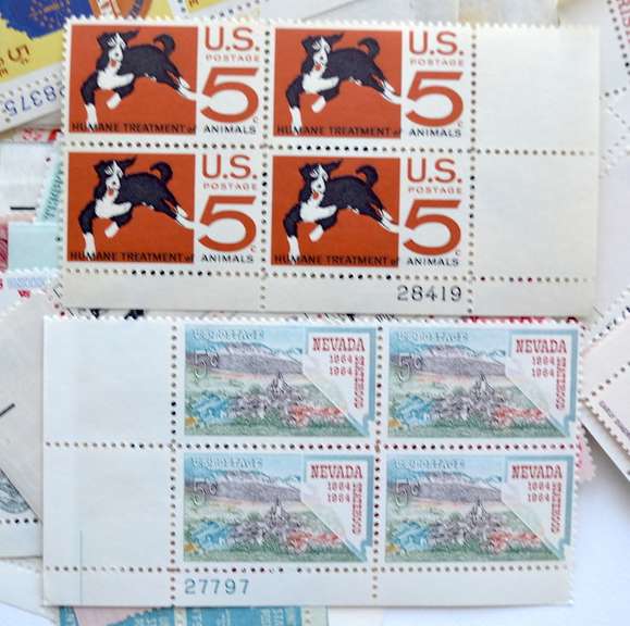 200 5 Cent Mint US Plate Blocks $40 Face Value