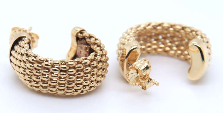 Charming 18kt Mesh Earrings