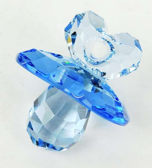2010 Swarovski Blue Crystal Pacifier with Box