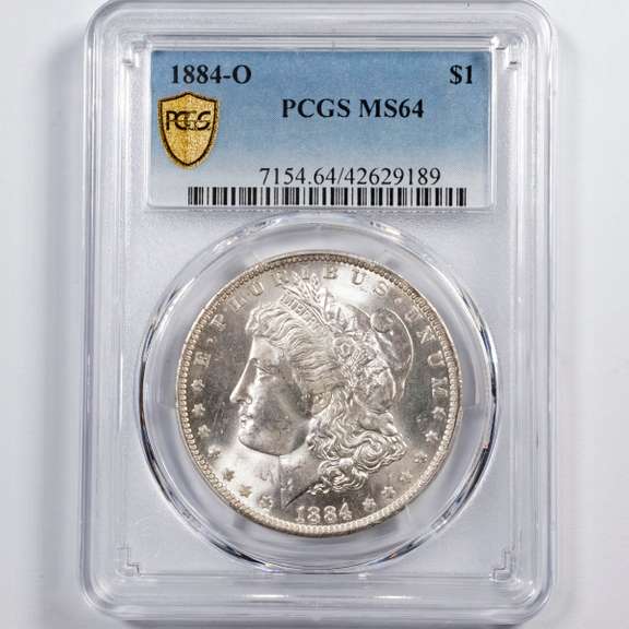 1884 0 Morgan Dollar PCGS MS64.