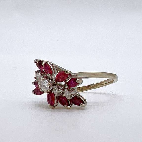 14kt Gold, Ruby, & Diamond Cocktail Ring