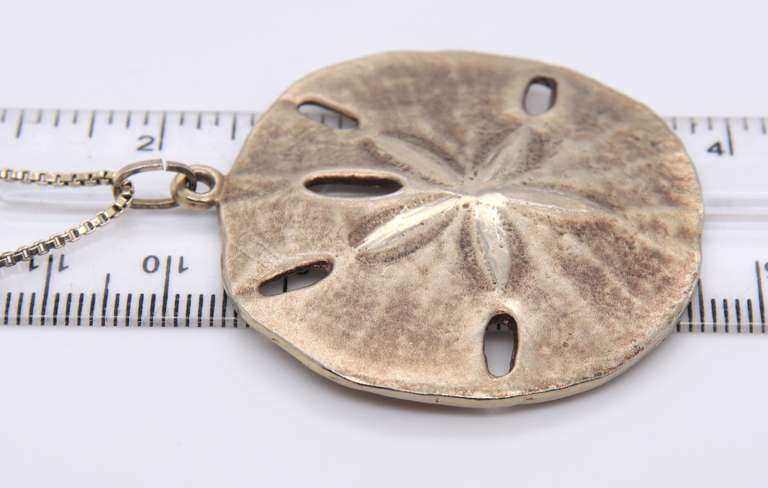 Vintage Sterling Silver Pendant on Box Chain Necklace