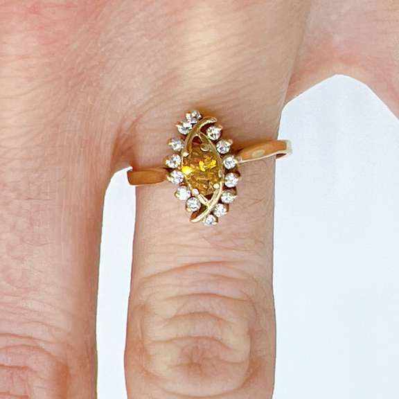 14kt Gold, Fancy Yellow Diamond Cocktail Ring