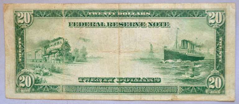 $20 Series 1914 Federal Reserve Note