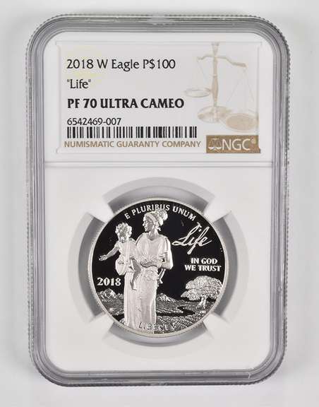 PF70 UCAM 2018-W $100 American Platinum Eagle - Life - Graded NGC