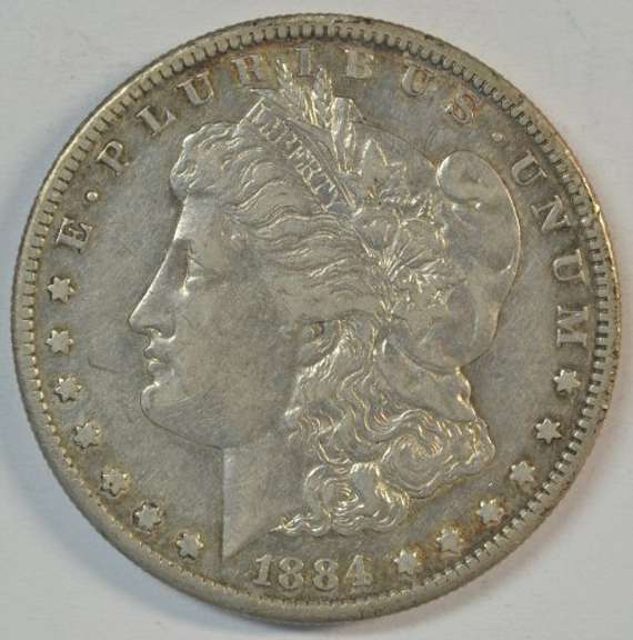 Lovely original AU 1884-S Morgan Silver Dollar. Scarce