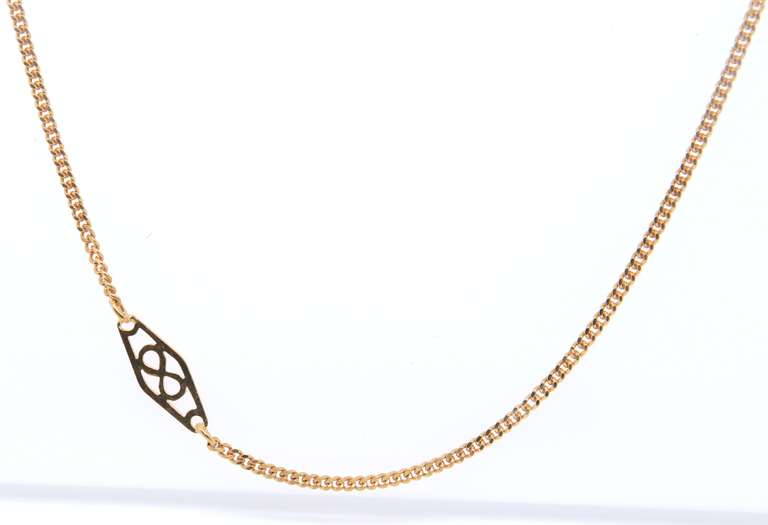Gorgeous 18kt Plaque Chain Necklace