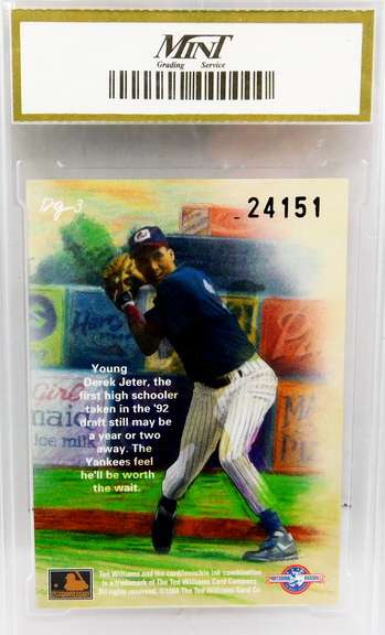 1994 Derek Jeter Rookie Baseball Card, Gem MT 10