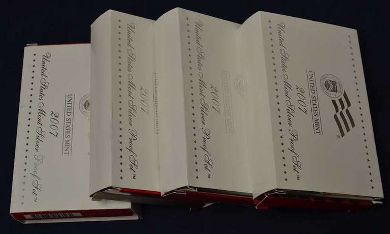 Lot Of 4 US 2007 Silver Proof Sets