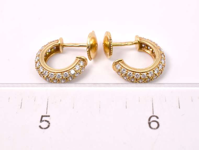 Darling Diamond Partial Hoop Earrings in 18K Yellow Gold