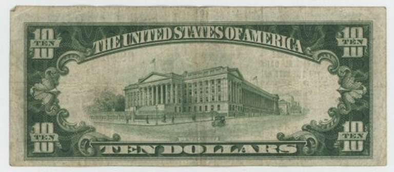 1929 Series $10 National of Chase Bank of New York, NY (2360)