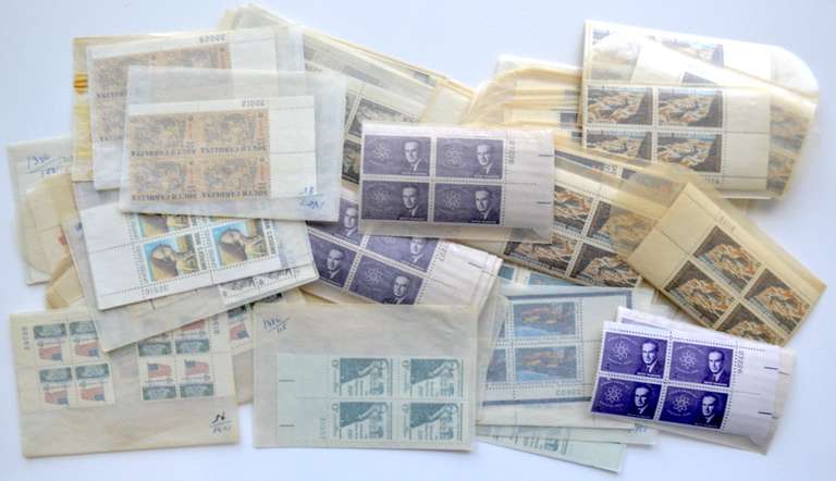 138 4 Cent And 6 Cent Mint US Plate Blocks $34.44 Face Value