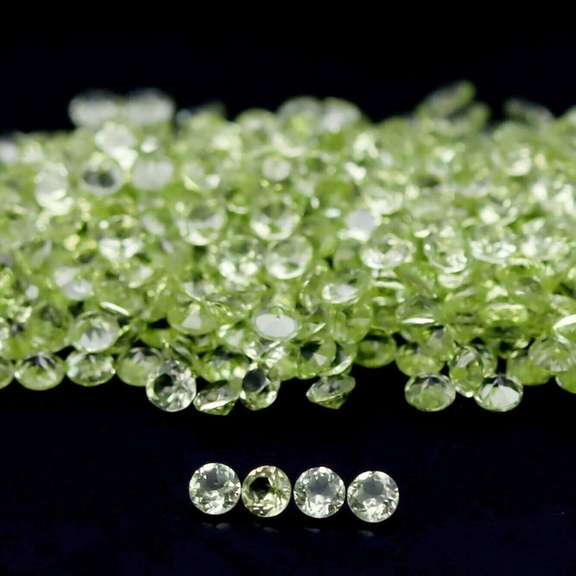 Real 11.84ct untreated apple green Peridot set