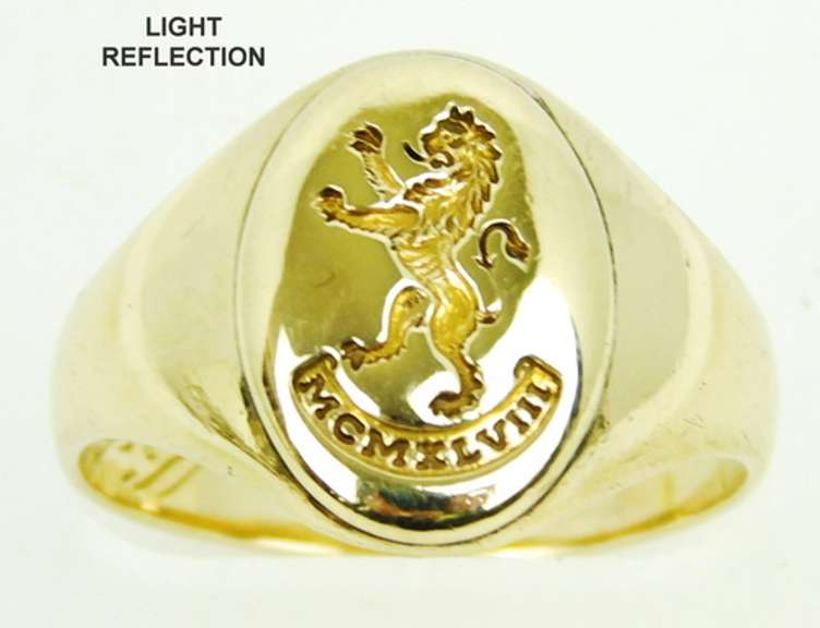 Solid Gold 1948 Lion Wax Seal Signet Ring, Size 10