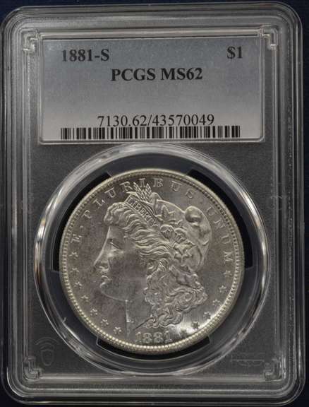 1881-S Morgan Silver Dollar PCGS MS62