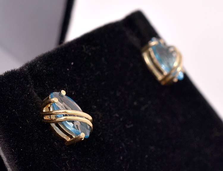 Tasteful Topaz Earrings in 14K Yellow Gold