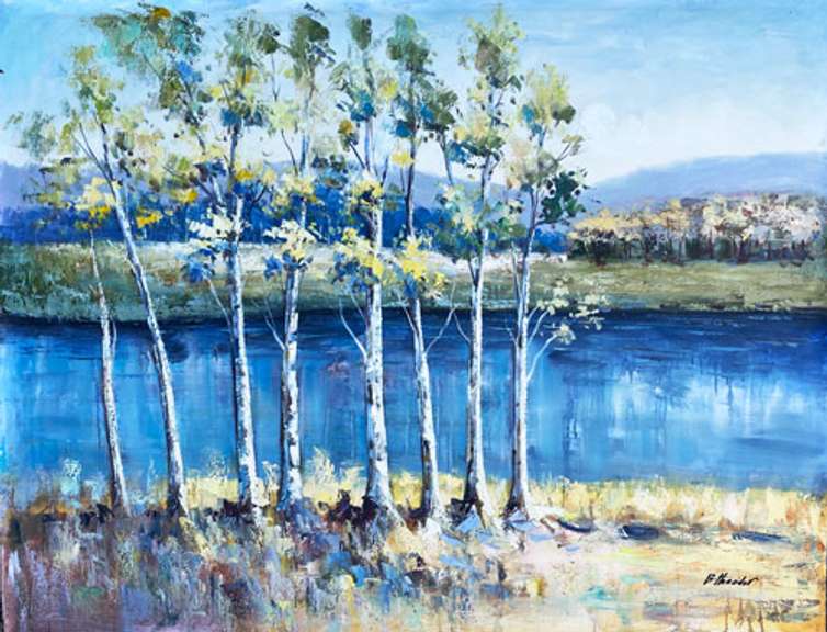 UNIQUE Beautiful  HAND PAINTED OIL PAINTING ON CANVAS B,THEODOR