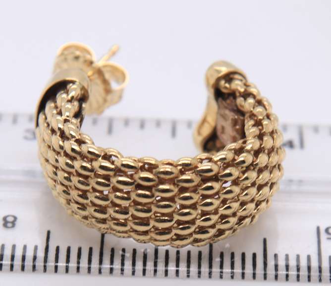 Charming 18kt Mesh Earrings