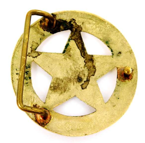 Vintage Solid Brass State Trooper Belt Buckle