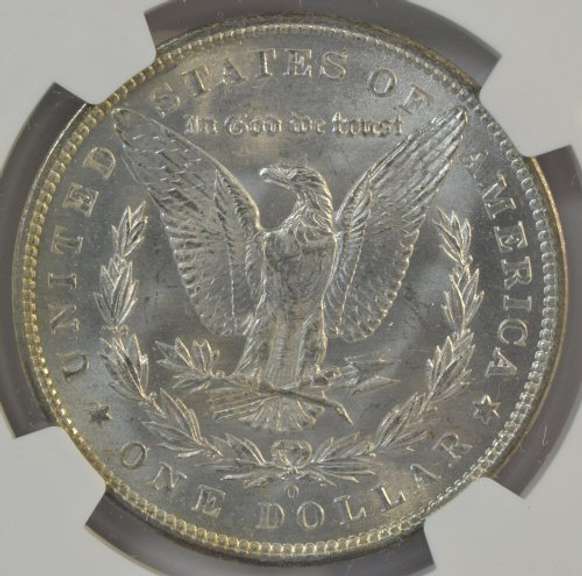 Scarce Choice BU 1892-O Morgan Silver Dollar. NGC MS63