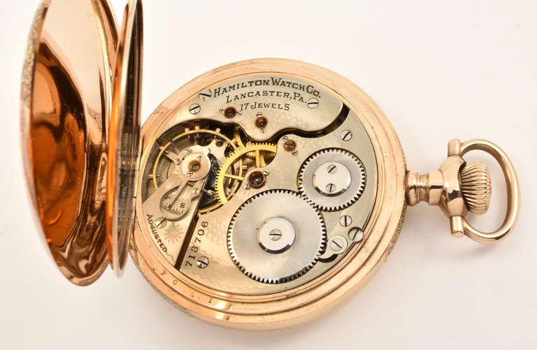 Impressive Hamilton Gold-Filled Pocket Watch