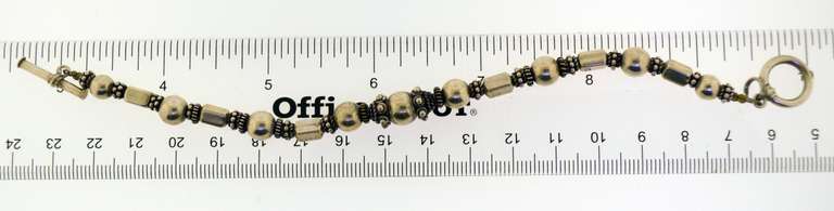 Vintage Sterling Silver Silver Beads Bracelet
