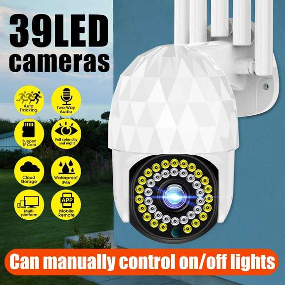 1080P 39 LED PTZ IP Camera Two Way Audio