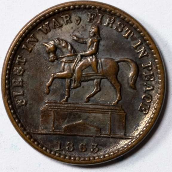 Sharp 1863 Near Unc Washington Civil Wasr Token