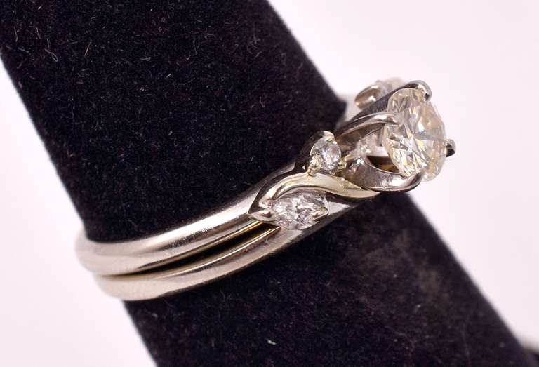 Dazzling Approx. 0.50CTS Diamond Wedding Set in 14K White Gold